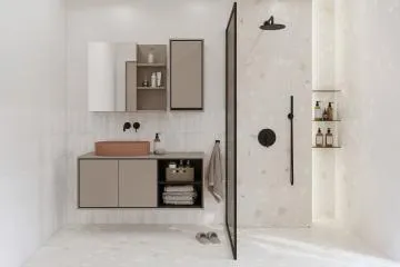 Szafka łazienkowa GAJA 1D 78cm congo z lustrem