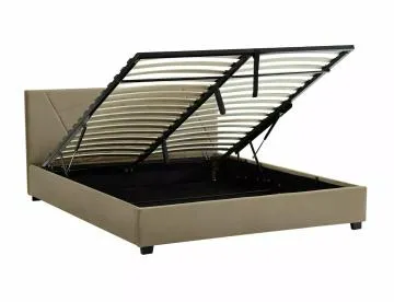 Łóżko tapicerowane COLUMBIA VELVET 160x200 beżowe z pojemnikiem
