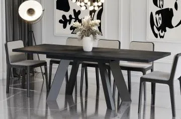 Stół rozkładany COMO 130(210)x80 beton ciemny