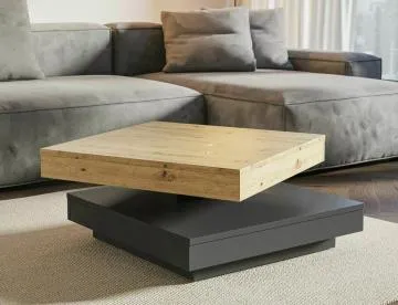 Ława COTTO 67x67 dąb artisan/antracyt