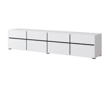 Szafka RTV CROSS 4K4S 225cm biała/czarna