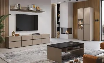 Szafka RTV CROSS 4K4S 225cm congo/czarna