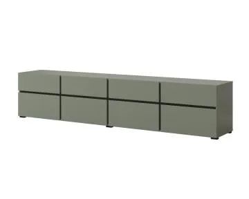 Szafka RTV CROSS 4K4S 225cm zielona/czarna