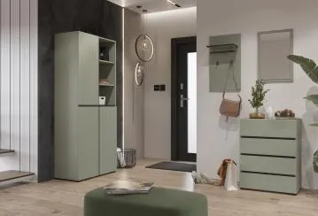 Komoda CROSS 4S 60cm zielona/czarna