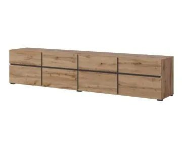 Szafka RTV CROSS 4K4S 225cm dąb wotan/czarna