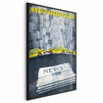 Plakat Metropolis 29,7x42 cm z ramą czarną bez marginesu