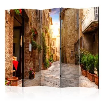 Parawan akustyczny Miasta 225x172 cm 5-częściowy beżowy