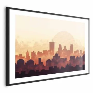 Plakat Żar miasta 42x29,7 cm z ramą czarną z marginesem