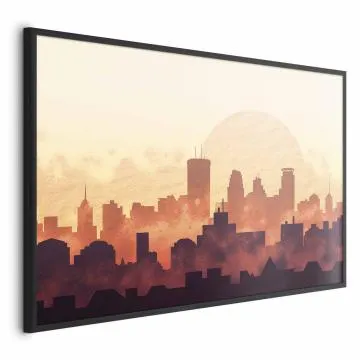 Plakat Żar miasta 30x21 cm z ramą czarną bez marginesu