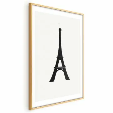 Plakat Wieża Eiffla 60x90 cm z ramą złotą z marginesem