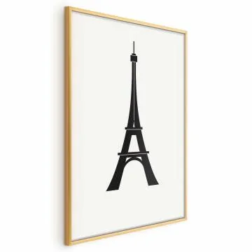 Plakat Wieża Eiffla 29,7x42 cm z ramą złotą bez marginesu