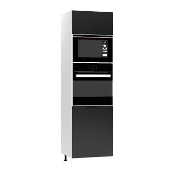 Szafka pod piekarnik i mikrofalę 60 DENIS D60 PK MV/2133 P/L czarna mat