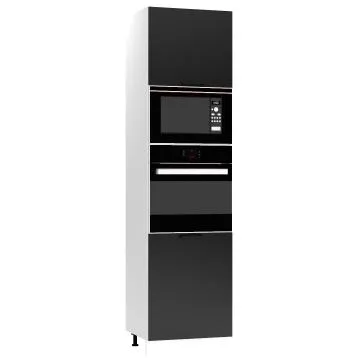 Szafka pod piekarnik i mikrofalę 60 DENIS D60 PK MV/2333 P/L czarna mat