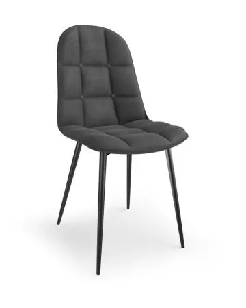 Krzesło tapicerowane K417 VELVET szare