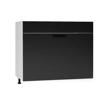 Szafka pod zlew 80 DENIS D80ZL S/1 czarna mat