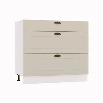 Szafka kuchenna stojąca 90 ADELE D90 S/3 PC beżowy mat