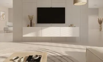 Szafka RTV GABI 180cm biała wisząca