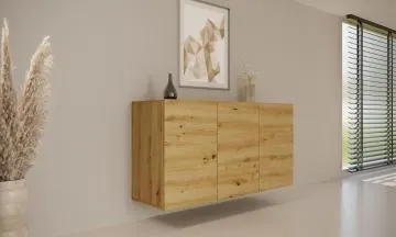 Komoda GABI 160cm dąb artisan wisząca