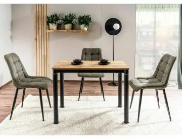 Stół DAMAR 80x60 dąb artisan/czarny mat