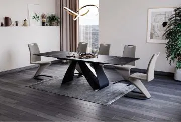 Stół rozkładany DIUNA CERAMIC 160(240)x90 czarny sahara noir