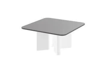 Stolik kawowy DIVERSO 80x80 szary mat/biały mat