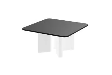 Stolik kawowy DIVERSO 80x80 czarny mat/biały mat