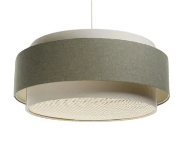 Lampa wisząca ERUTAN DUDU RATTAN kremowa/zielona