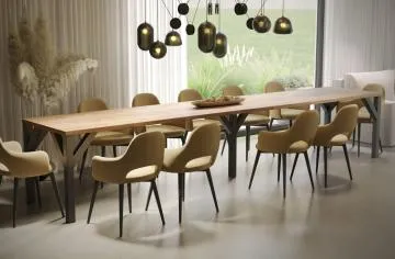 Stół rozkładany DUNAJ 130(350)x90 dąb złoty craft