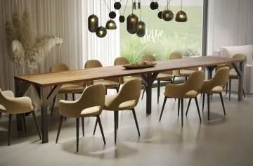 Stół rozkładany DUNAJ 130(295)x90 dąb stirling