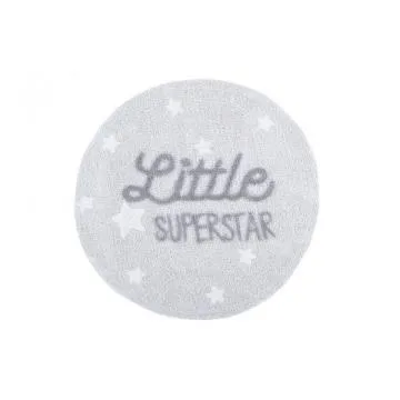 Dywan dziecięcy LITTLE SUPERSTAR 120x120 szary