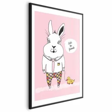 Plakat Przyjaciel królika 29,7x42 cm z ramą czarną z marginesem