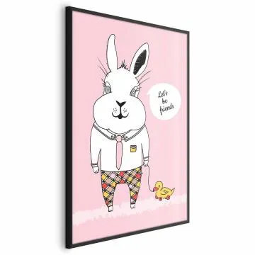 Plakat Przyjaciel królika 40x60 cm z ramą czarną bez marginesu