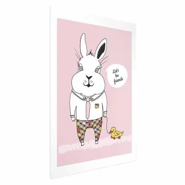 Plakat Przyjaciel królika 60x90 cm bez ramy z marginesem