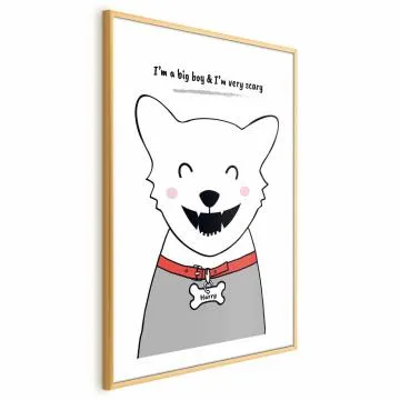 Plakat Piesek Harry 40x60 cm z ramą złotą z marginesem