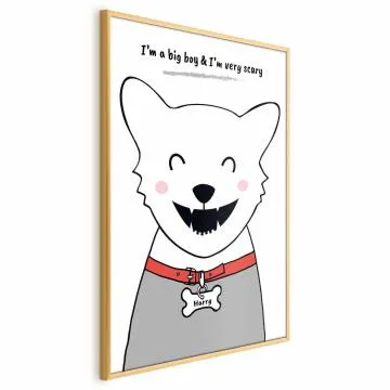Plakat Piesek Harry 29,7x42 cm z ramą złotą bez marginesu