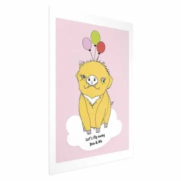 Plakat Podniebna świnka 60x90 cm bez ramy z marginesem
