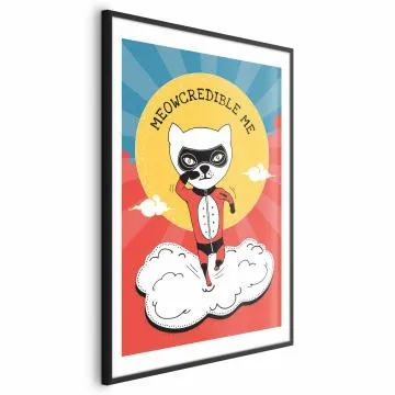 Plakat Szanowny kot 21x30 cm z ramą czarną z marginesem