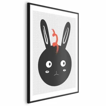 Plakat Królik widzi wszystko 60x90 cm z ramą czarną z marginesem