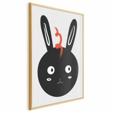 Plakat Królik widzi wszystko 40x60 cm z ramą złotą bez marginesu