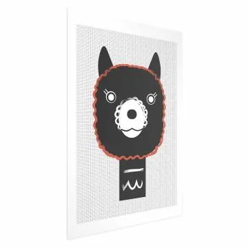 Plakat Dekoracyjna alpaka 60x90 cm bez ramy z marginesem