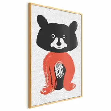 Plakat Sympatyczny szop 29,7x42 cm z ramą złotą bez marginesu
