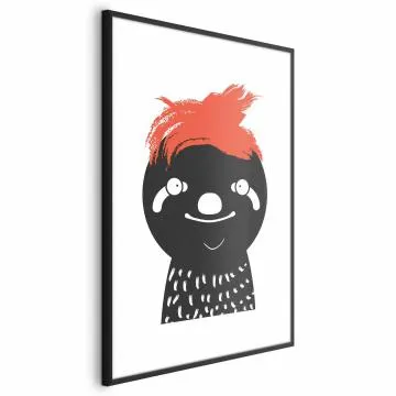 Plakat Szalony leniwiec 40x60 cm z ramą czarną z marginesem