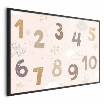Plakat Cyferki 60x40 cm z ramą czarną bez marginesu