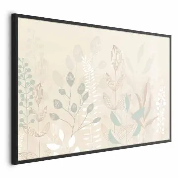 Plakat Pastelowa polana 60x40 cm z ramą czarną bez marginesu