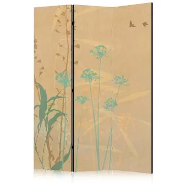 Parawan dwustronny Dla dzieci 135x172 cm 3-częściowy beżowy
