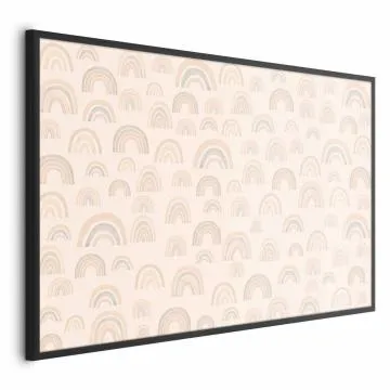 Plakat Pastelowe tęcze 42x29,7 cm z ramą czarną bez marginesu