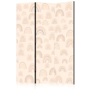 Parawan akustyczny Dla dzieci 135x172 cm 3-częściowy beżowy