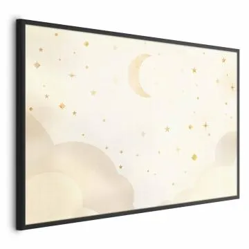 Plakat Rozgwieżdżona noc 90x60 cm z ramą czarną bez marginesu