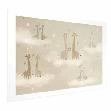 Plakat Zakochane żyrafy 60x40 cm bez ramy z marginesem