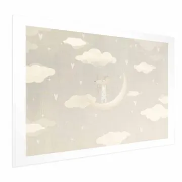 Plakat Myszka na księżycu 42x29,7 cm bez ramy z marginesem